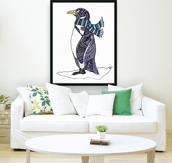 Purple Penguin Reproduction
