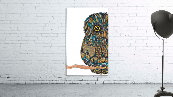 Teal Owl Wall Preview