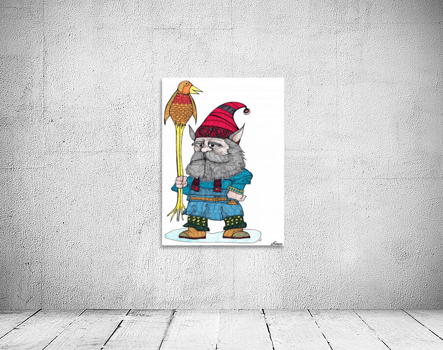 Gnome with Bird Wall Preview