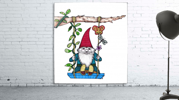Gnome on a Swing Wall Preview