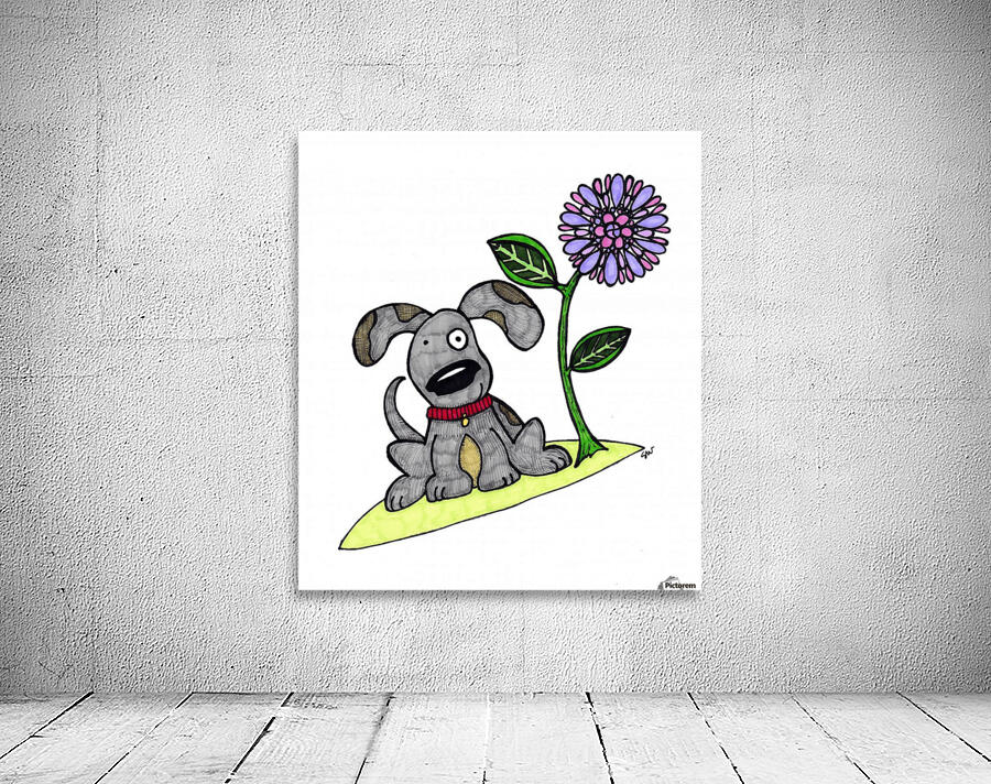 Puppy Flower Wall Preview