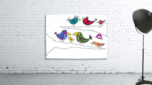 Chatty Birds Wall Preview