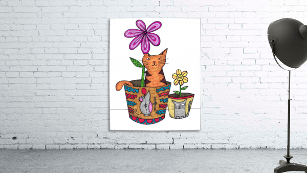 Cat in a Pot Wall Preview