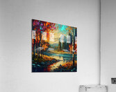 landscape with trees and river Acrylic Print