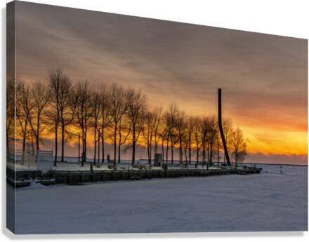Waterfront Sunrise Canvas Print