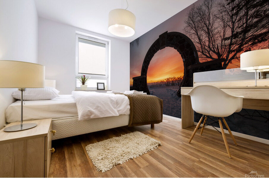 Through The Arch Mural print