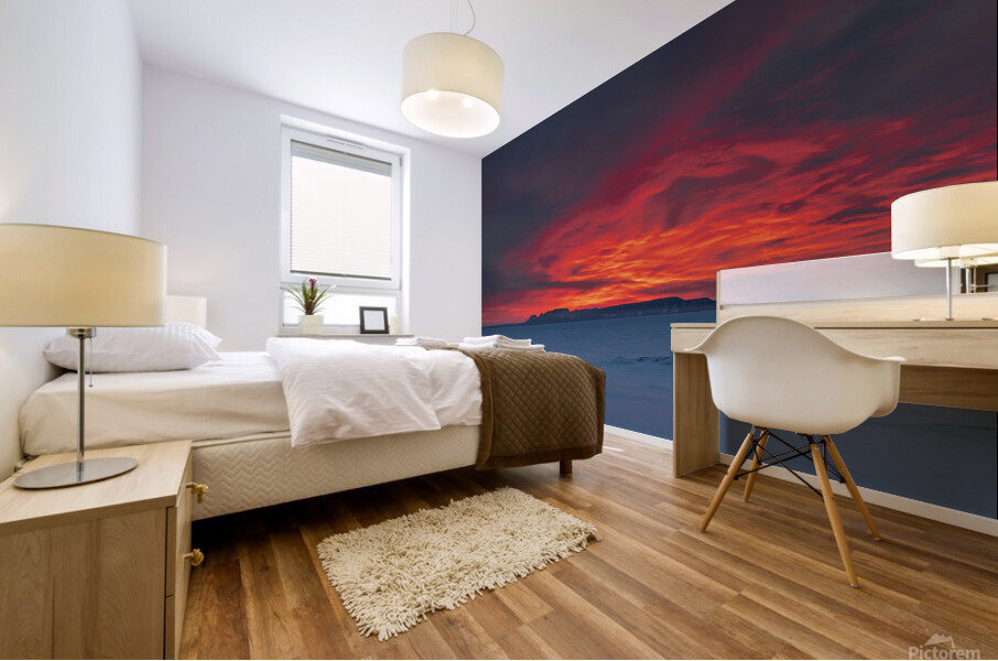 On A Red Sky Mural print