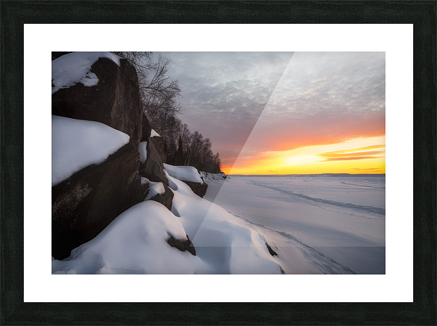 Cliff Sunrise Picture Frame print