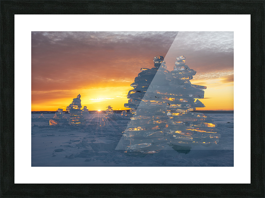 Icy Sunrise 2 Picture Frame print