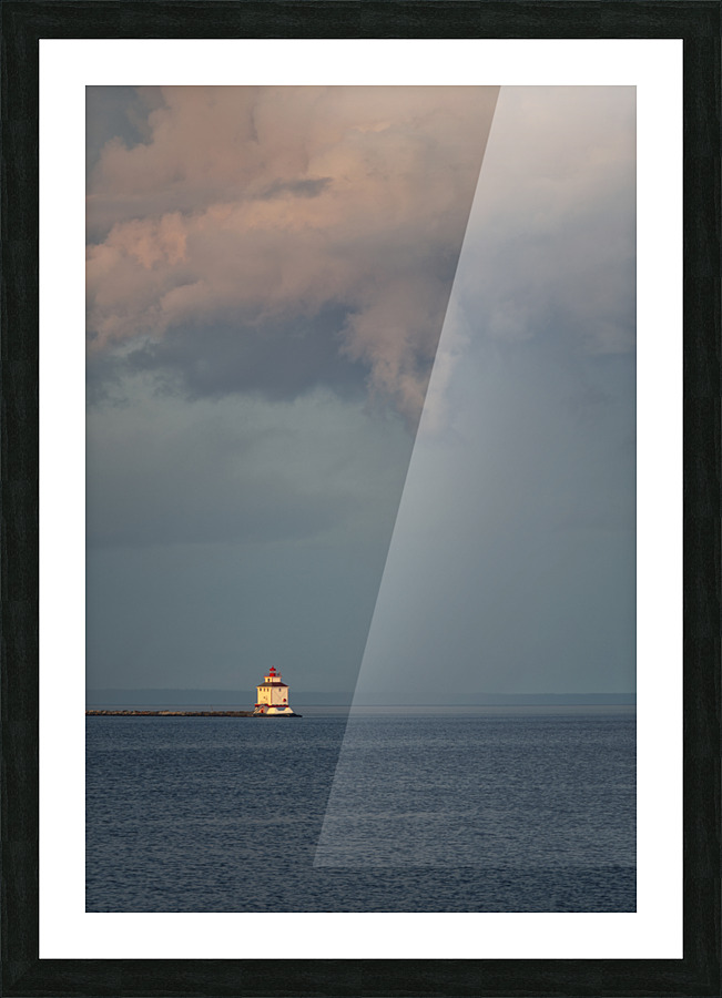 Lighthouse Storm Picture Frame print