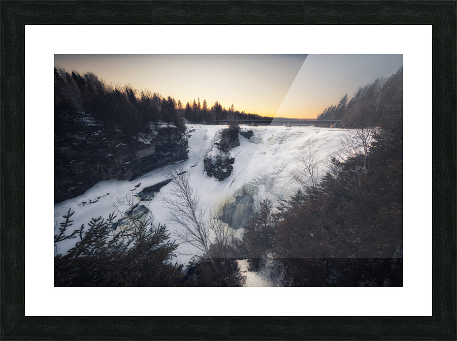Frozen Kakabeka Falls Picture Frame print