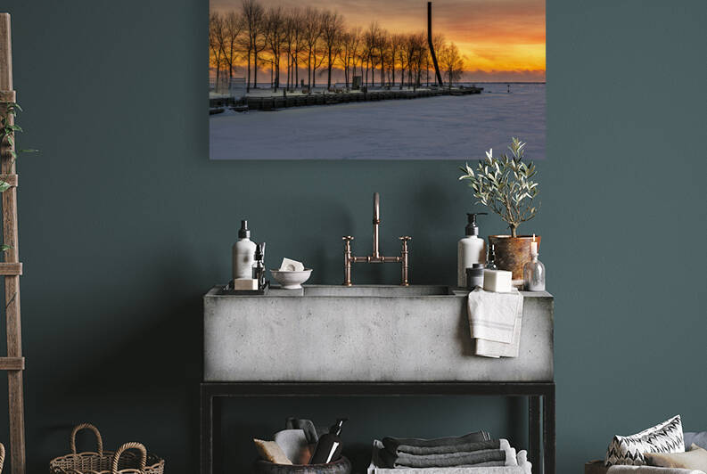 Waterfront Sunrise Reproduction