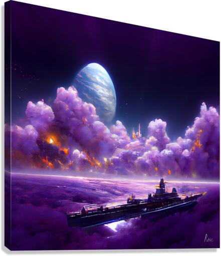 Sailing a Lavender World Canvas Print