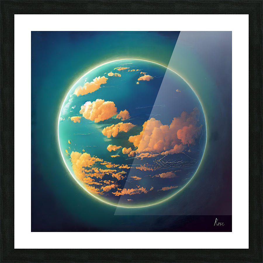 Blue Marble Picture Frame print