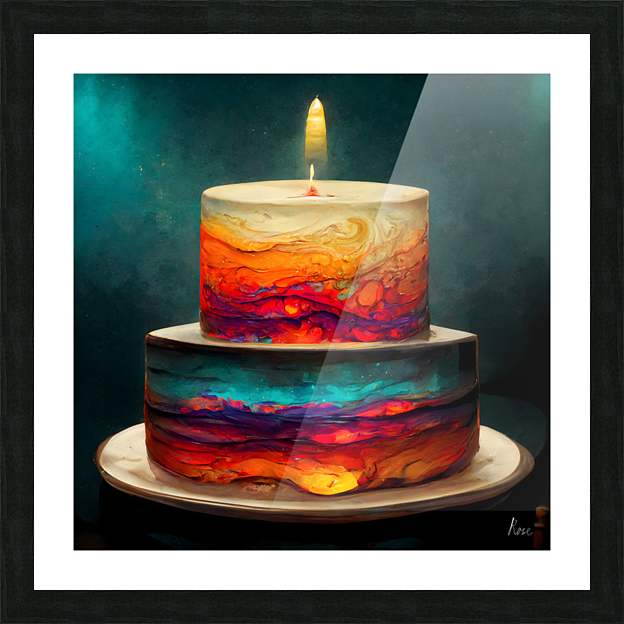 Birthday Cake Picture Frame print