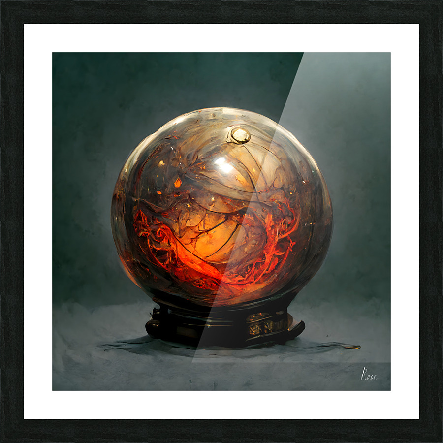 Firey Crystal Ball Picture Frame print