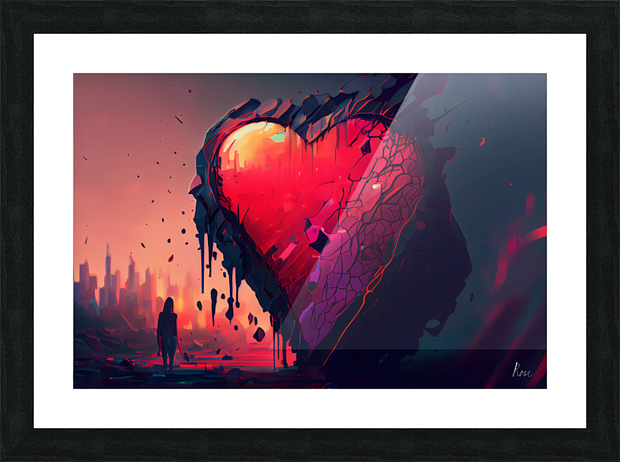 Broken Heart Picture Frame print