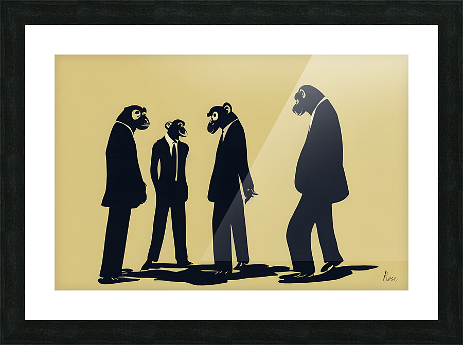 Business Monkeys Picture Frame print