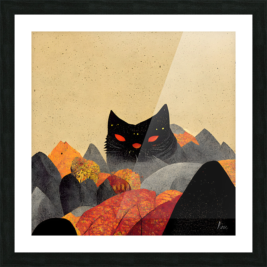 Autumn Cat Picture Frame print