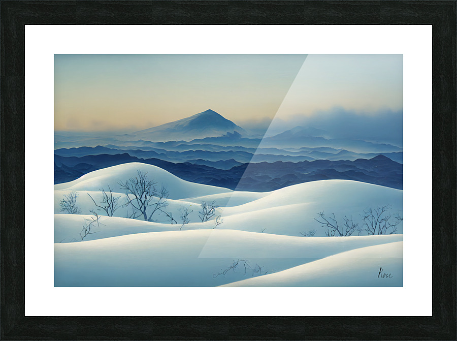 Wintery Hills Picture Frame print