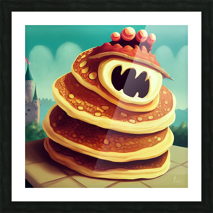 Pancake Monster Picture Frame print
