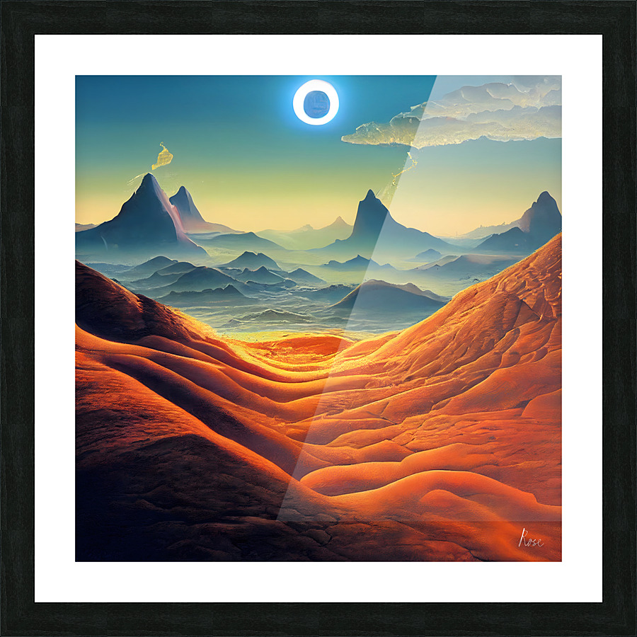 Martian Mountians Picture Frame print