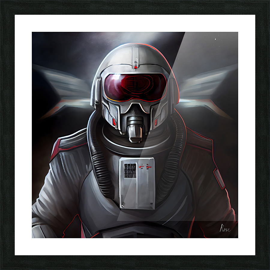 Space Fighter Pilot Picture Frame print
