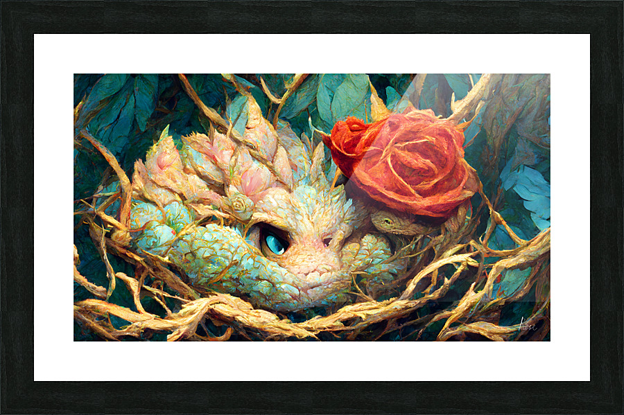 Slumbering Dragon Picture Frame print