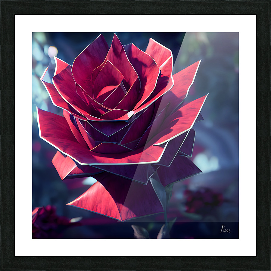 Metal Rose Picture Frame print