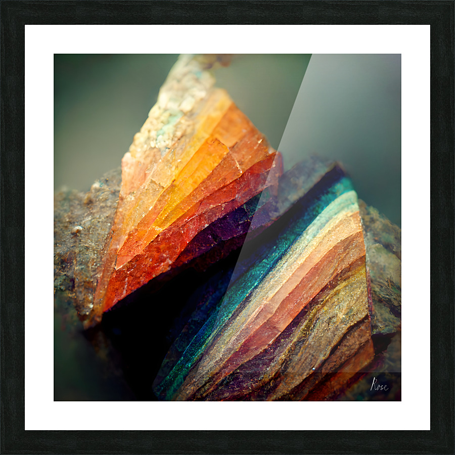 Rainbow Rocks Picture Frame print