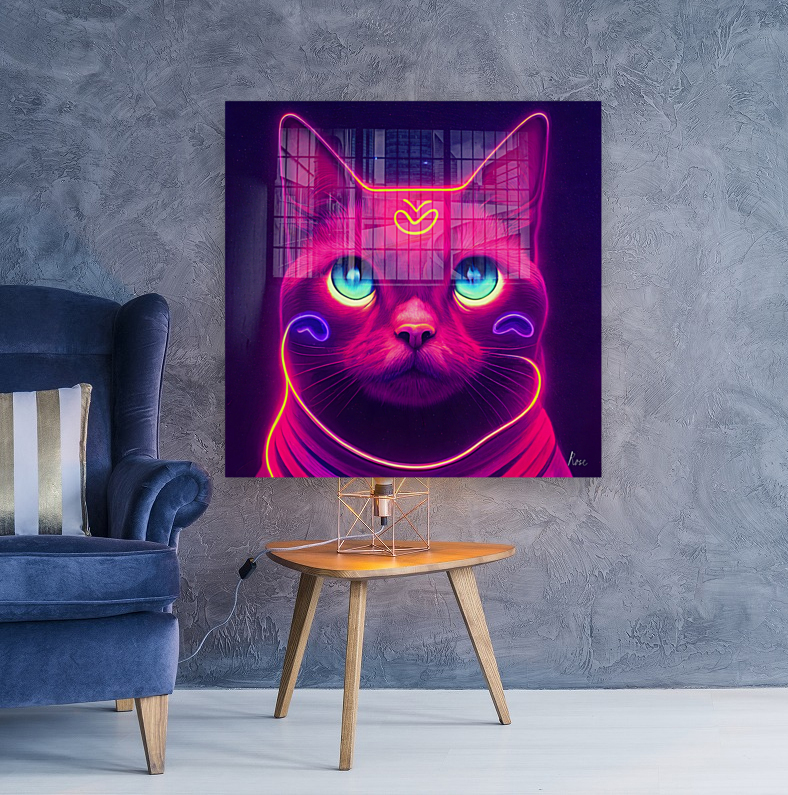 Neon Cat 2 Reproduction