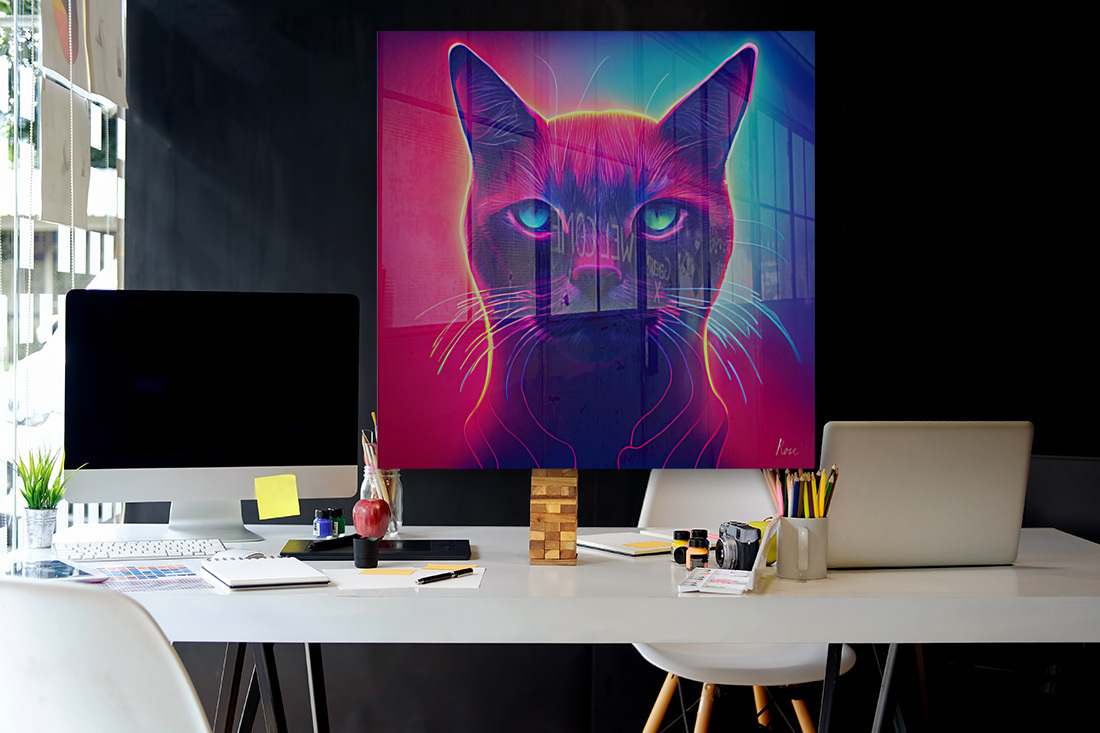 Neon Cat 1 Reproduction