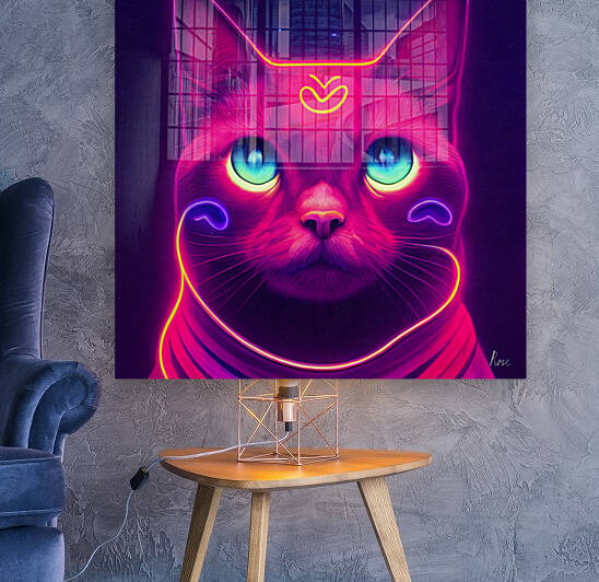 Neon Cat 2 Reproduction