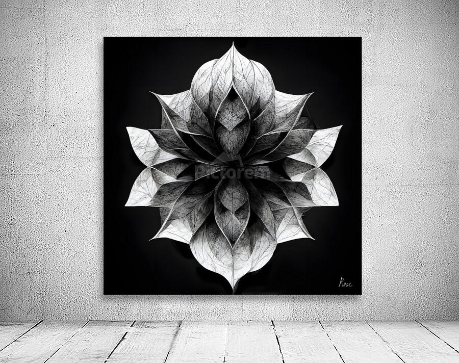 Fractal Rose Wall Preview