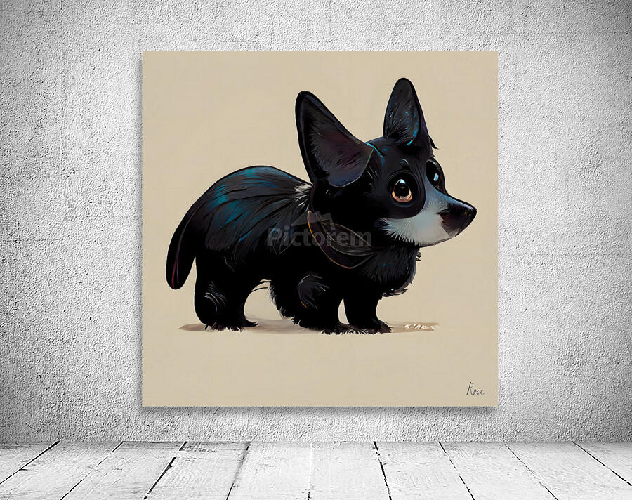 Black Corgi Wall Preview