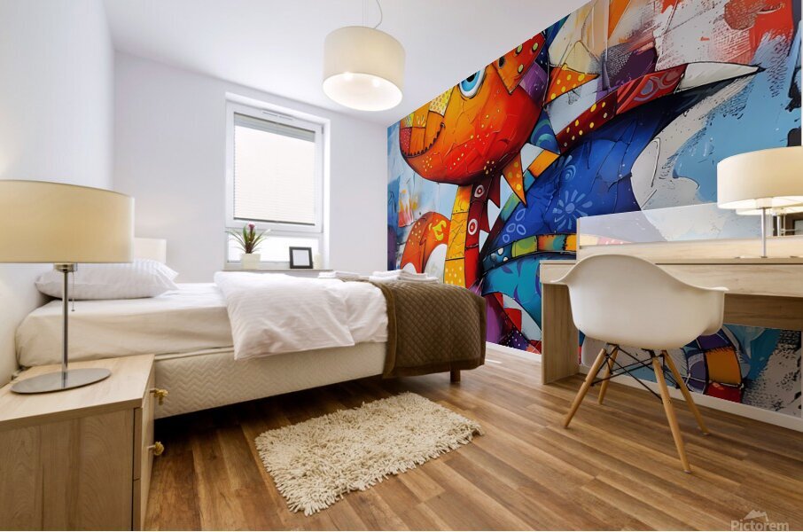 THE COLORFUL DRAGON Mural print