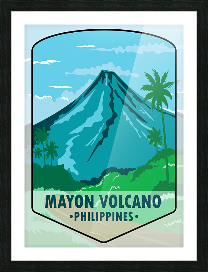 Mayon Volcano Philippines Picture Frame print