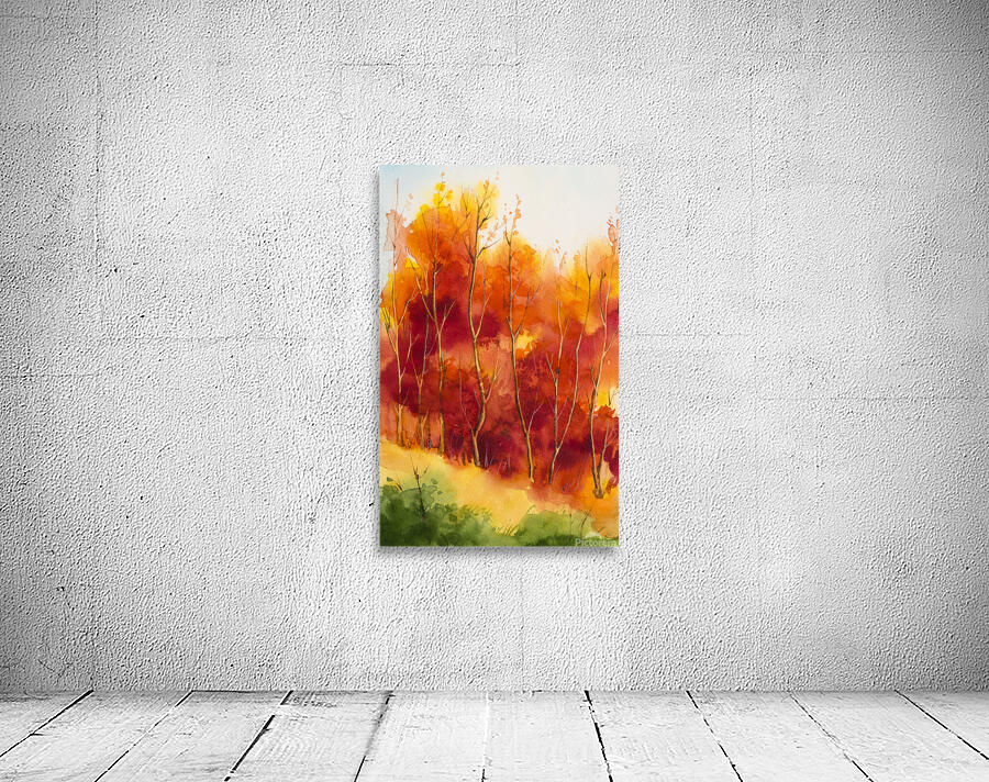 Maple Tree Carnelian Leaves Wall Preview