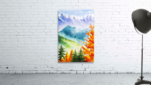 Fall Carmine Trees Wall Preview