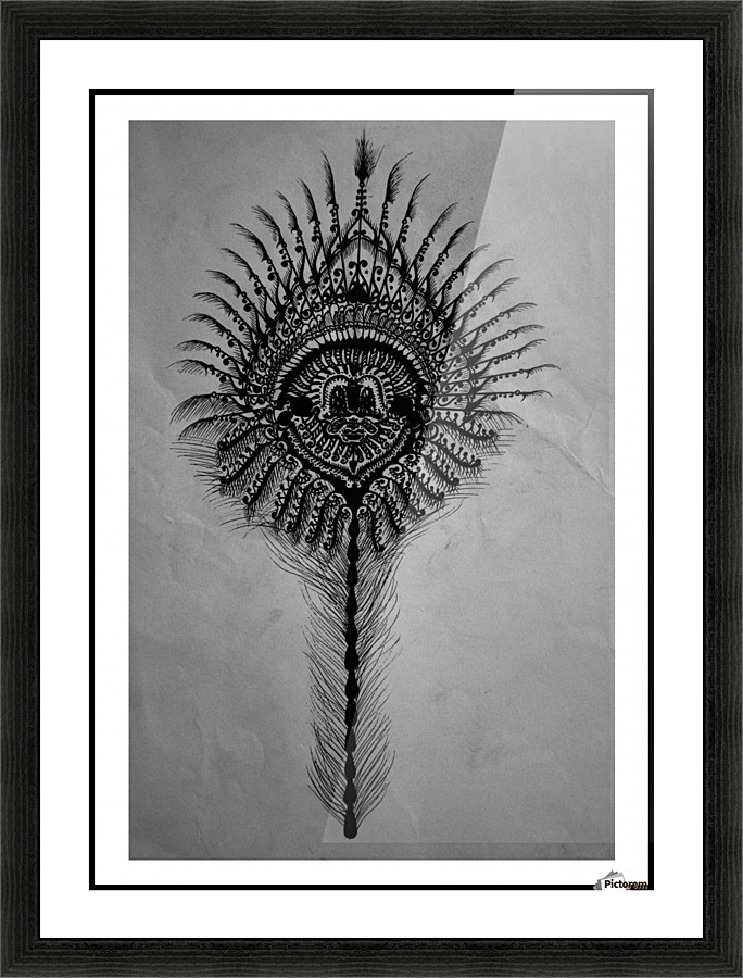 Peacock Feather Picture Frame print