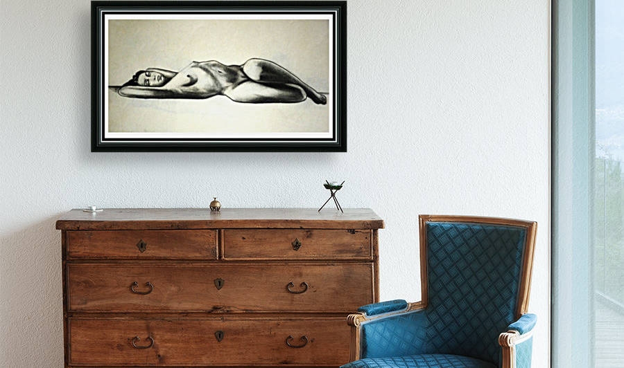Female Nude on Floor by Dayalan Oviyan