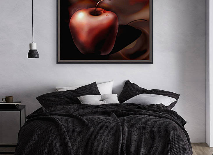 apple with water drop by Dayalan Oviyan
