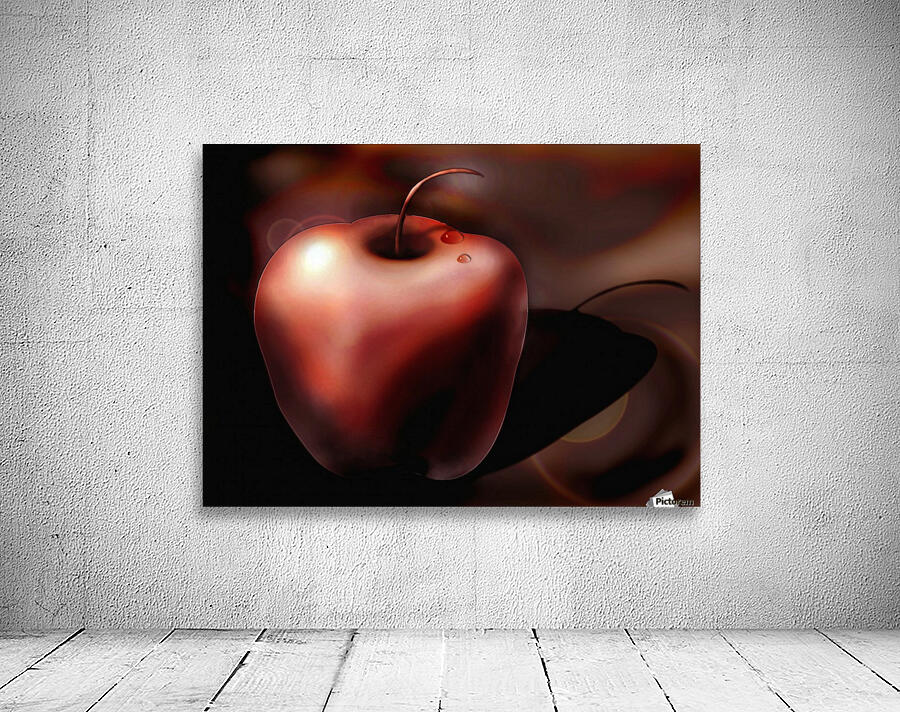 apple with water drop Wall Preview