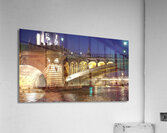 Paris Paris at night under the bridges of Paris Acrylic Print