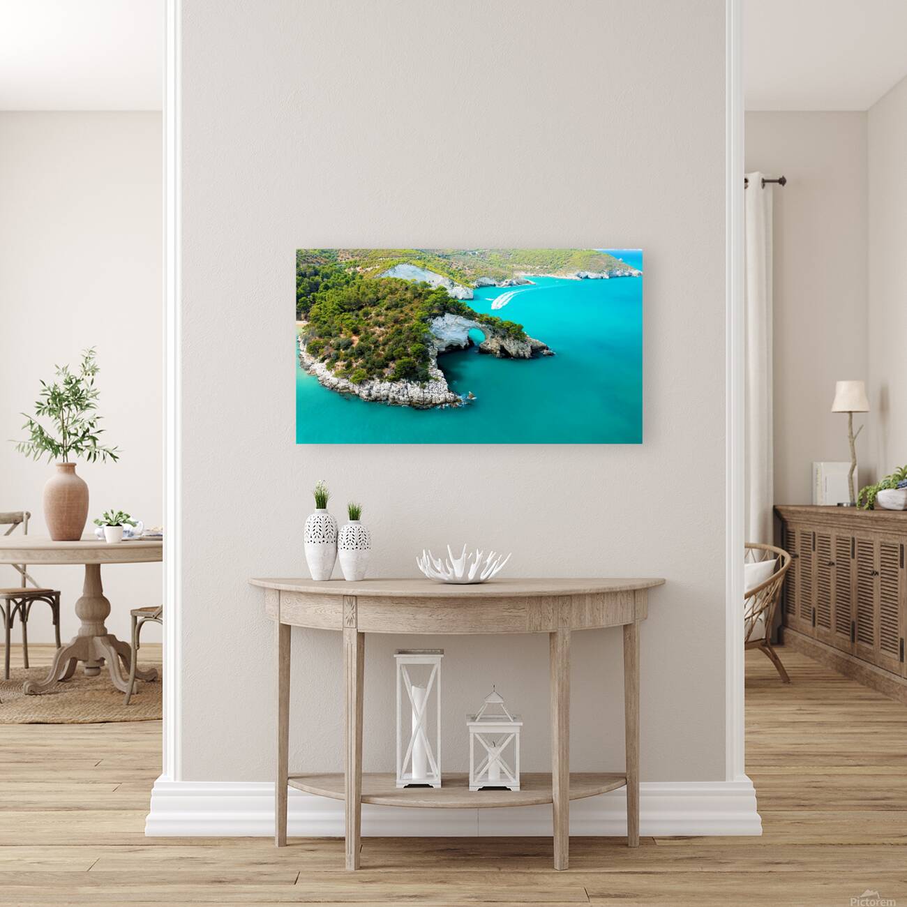 Flying Over Italie coasts and cities 6 Reproduction