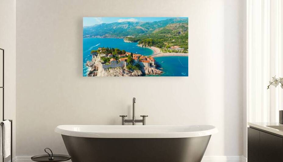 Montenegro Seaside landscape view from the sky by Armajay Digital Artist