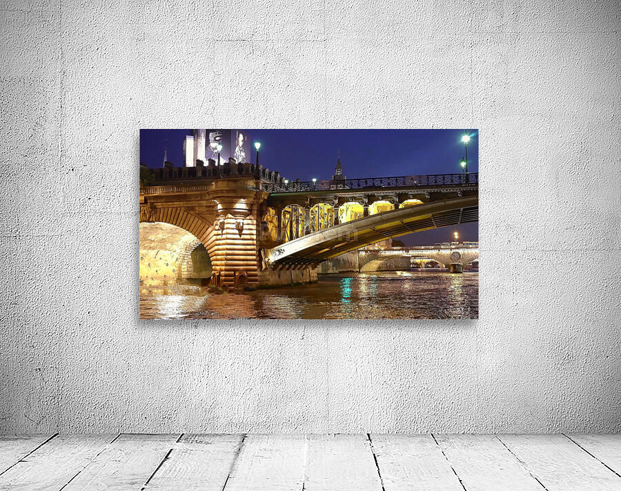 Paris Paris at night under the bridges of Paris Wall Preview