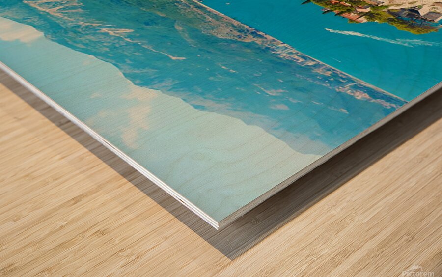 Montenegro Seaside landscape view from the sky Wood print