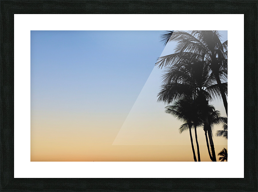 Palms Watching Sunset Picture Frame print