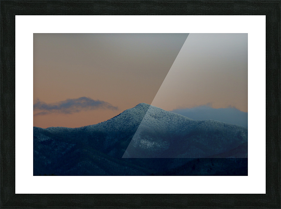 A Celo Knob snowfall. Picture Frame print